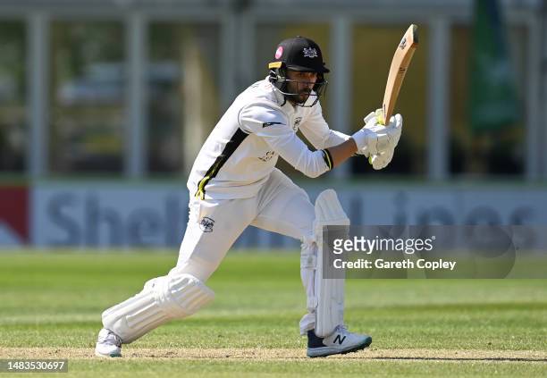 Jack Taylor of Gloucestershire bats during the LV= Insurance County Championship Division 2 match between Worcestershire and Gloucestershire at New...