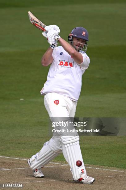 Nick Browne of Essex plays a shot during the LV= Insurance County Championship Division 1 match between Kent and Essex at The Spitfire Ground on...