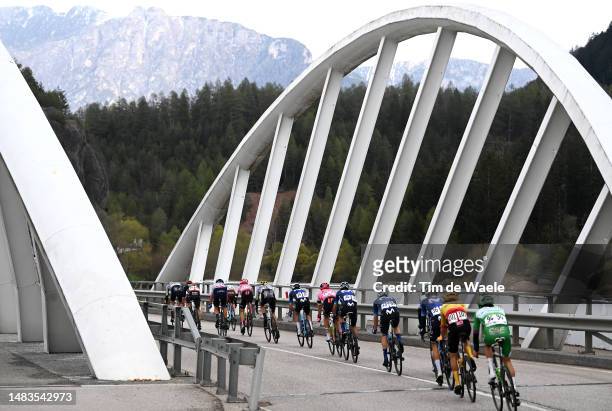 Simon Carr of United Kingdom and Team EF Education-Easypost, Gregor Muhlberger of Austria and Movistar Team, Stefan De Bod of South Africa and Team...