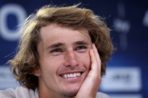 Alexander Zverev of Germany smiles during a press conference after his second round match against Christopher O'Connell of Australia on day six of...
