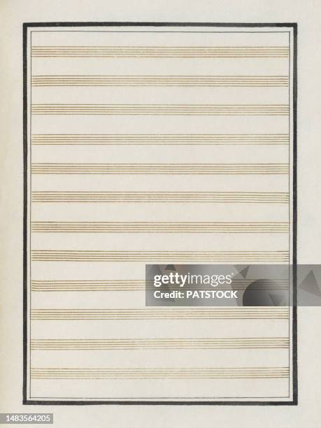 empty vintage musical note paper - music sheet stock pictures, royalty-free photos & images