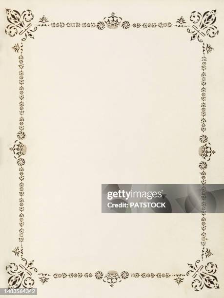 hand-drawn frame in an antique book - royal stock pictures, royalty-free photos & images