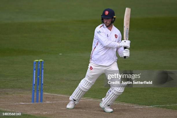 Tom Westley of Essex plays a shot during the LV= Insurance County Championship Division 1 match between Kent and Essex at The Spitfire Ground on...