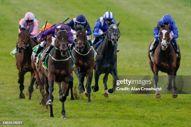 Kevin Stott riding Indestructible win The bet365 Craven Stakes at Newmarket Racecourse on April 20, 2023 in Newmarket, England.