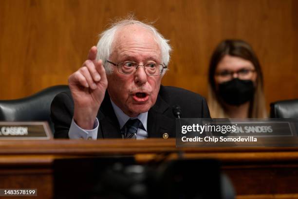 Senate Health, Education, Labor and Pensions Committee Chairman Bernie Sanders delviers opening remarks during the confirmation hearing for Deputy...