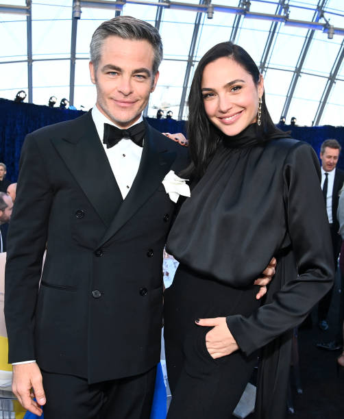 Chris Pine and Gal Gadot attend the Ninth Breakthrough Prize Ceremony at Academy Museum of Motion Pictures on April 15, 2023 in Los Angeles,...