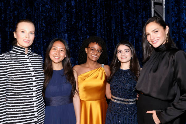 Julia Milner, Amber Kwok, Maryan Tsegaye, Noor Haideri and Gal Gadot attend the Ninth Breakthrough Prize Ceremony at Academy Museum of Motion...