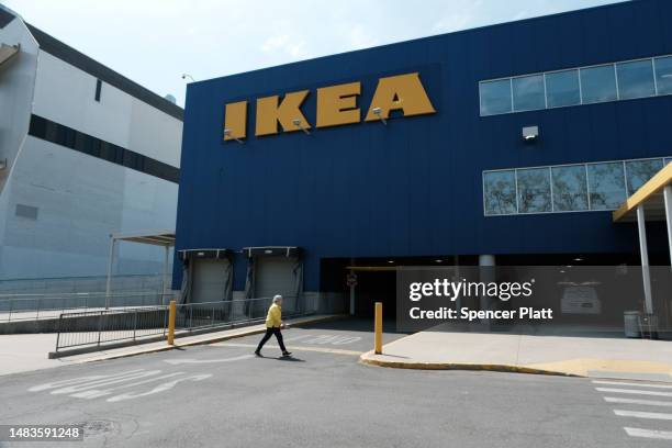 An Ikea store stands in Brooklyn on April 20, 2023 in New York City. In its biggest investment in a single country, IKEA stores owner Ingka Group...