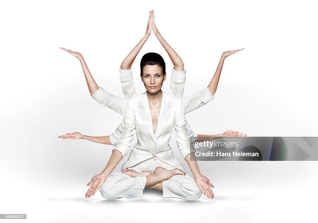 Woman practicing yoga