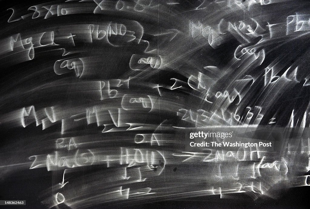 Elise Rossi, a freshman at Northern Virginia Community College, during her chemistry lab class in Annandale, Virginia.