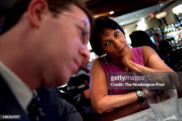 Attorney Mark S. Zaid meets with his client Sabrina De Sousa at a local restaurant in Tysons Corner, Virginia, on Friday, June 27, 2012. De Sousa is...