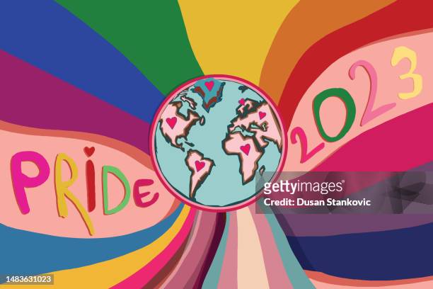 illustrazioni stock, clip art, cartoni animati e icone di tendenza di mese dell'orgoglio della comunità arcobaleno - mese dell'orgoglio lgbt