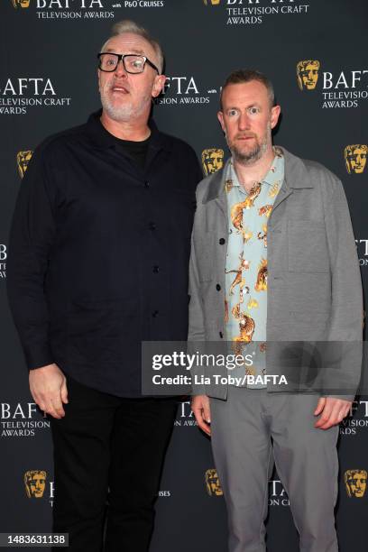 Greg Davies and Alex Horne attend the BAFTA Television Craft and BAFTA Television Awards Nominees Party on April 20, 2023 in London, England.