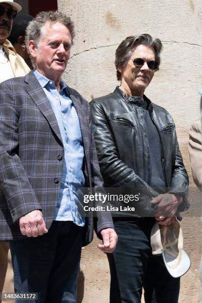 Michael Bacon and Kevin Bacon attend the 2023 Philadelphia Music Alliance Walk Of Fame Plaque Unveilings outside of University of the Arts on South...