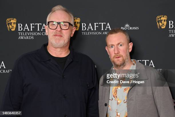 Greg Davies and Alex Horne attends the BAFTA Television Craft and BAFTA Television Awards Nominees Party on April 20, 2023 in London, England.
