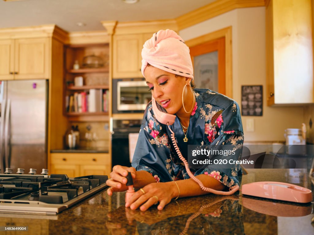 Retro Woman at Home