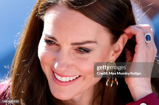 Catherine, Princess of Wales visits The Rectory on April 20, 2023 in Birmingham, England. The Prince and Princess of Wales are visiting the city to...