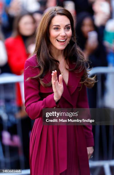 Catherine, Princess of Wales visits The Rectory on April 20, 2023 in Birmingham, England. The Prince and Princess of Wales are visiting the city to...