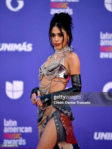 Danna Paola attends the 2023 Latin American Music Awards at MGM Grand Garden Arena on April 20, 2023 in Las Vegas, Nevada.