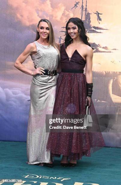 Michelle Heaton and Vanessa Bauer attend the World Premiere of "Peter Pan & Wendy" at The Curzon Mayfair on April 20, 2023 in London, England.