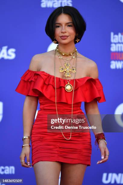 Ángela Aguilar attends the 2023 Latin American Music Awards at MGM Grand Garden Arena on April 20, 2023 in Las Vegas, Nevada.