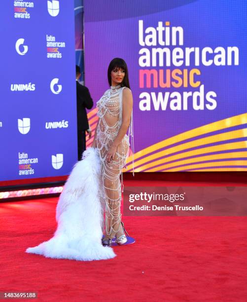 Zuleyka Rivera Mendoza attends the 2023 Latin American Music Awards at MGM Grand Garden Arena on April 20, 2023 in Las Vegas, Nevada.