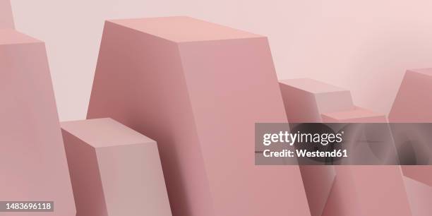 geometry shaped podium against colored background - personal hygiene product stock illustrations