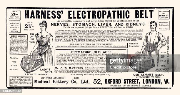 advertising 1887 ( xxxl with many details) - vintage corset dresses stock illustrations