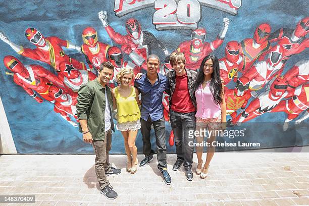 Hector David, Jr., Brittany Pirtle, Najee De-Tiege, Alex Heartman and Erika Fong of Saban's Power Rangers POWER up San Diego Comic Con at San Diego...