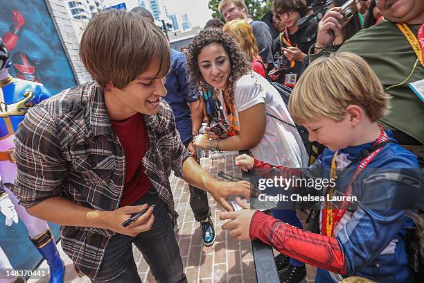 Alex Heartman of Saban's Power Rangers POWER up San Diego Comic Con at San Diego Convention Center on July 14, 2012 in San Diego, California.