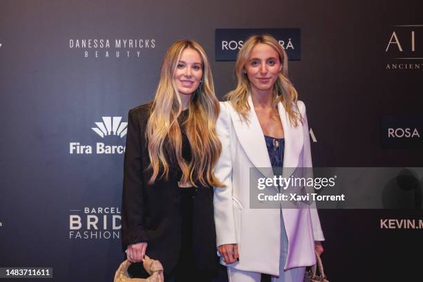 Carlota Bertran and Cristina Urbi attend the Rosa Clara show photocall during day 2 of Barcelona Bridal Week 2023 on April 20, 2023 in Barcelona,...