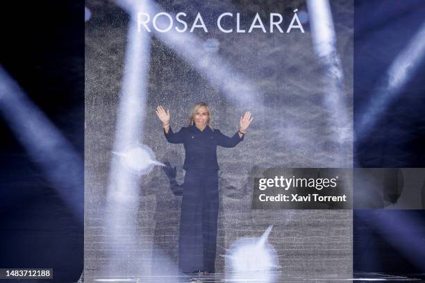 Rosa Clara appears onstage at the Rosa Clara show on day 2 of Barcelona Bridal Fashion Week 2023 on April 20, 2023 in Barcelona, Spain.