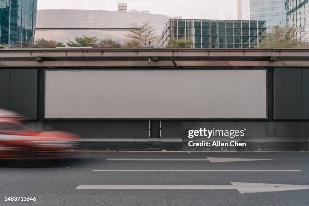 blank billboards on the road - reklam bildbanksfoton och bilder
