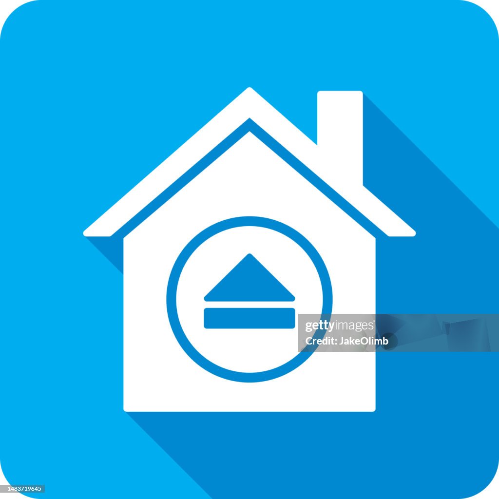 House Eject Icon Silhouette
