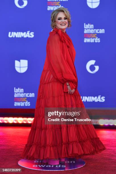 Erika Buenfil attends the 2023 Latin American Music Awards at MGM Grand Garden Arena on April 20, 2023 in Las Vegas, Nevada.