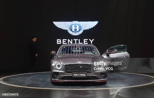 Bentley Continental GT S vehicle is on display during the 20th Shanghai International Automobile Industry Exhibition at the National Exhibition and...