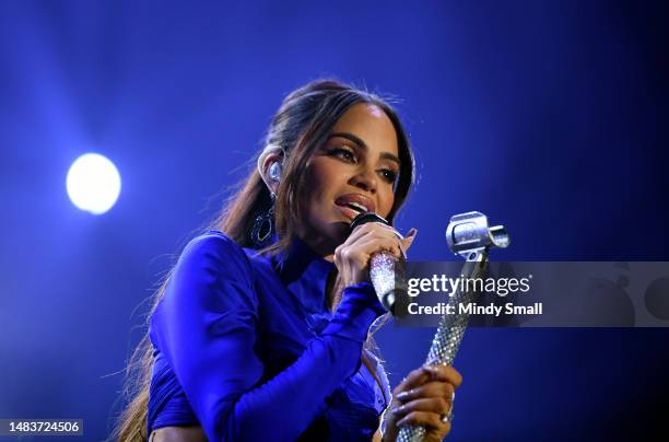 Natti Natasha performs onstage during the 2023 Latin American Music Awards at MGM Grand Garden Arena on April 20, 2023 in Las Vegas, Nevada.