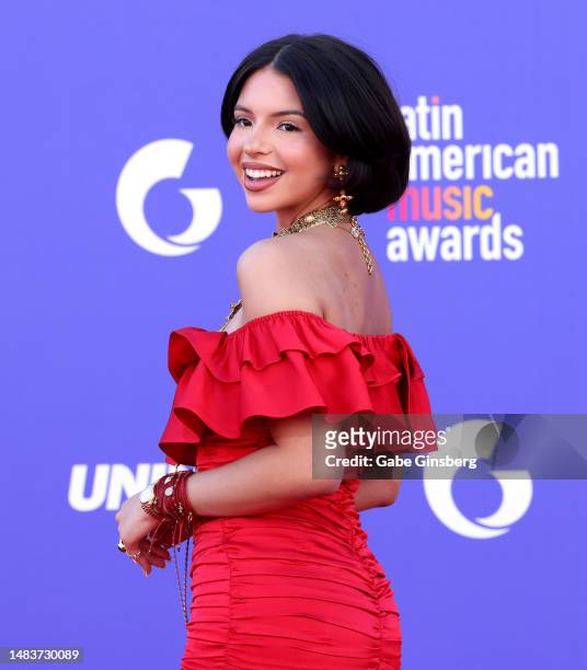Ángela Aguilar attends the 2023 Latin American Music Awards at MGM Grand Garden Arena on April 20, 2023 in Las Vegas, Nevada.