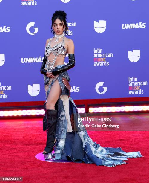 Danna Paola attends the 2023 Latin American Music Awards at MGM Grand Garden Arena on April 20, 2023 in Las Vegas, Nevada.