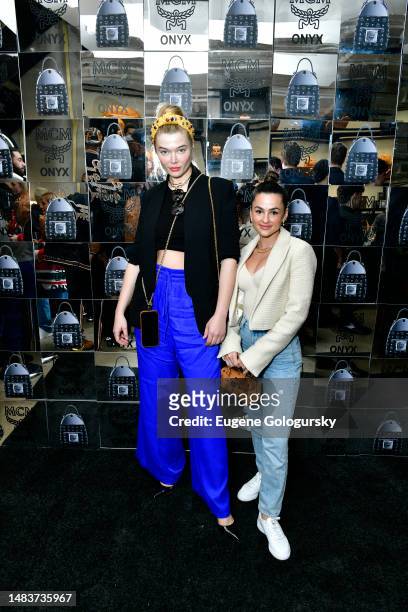 Khrystyana and Natalie Negrotti attend the MCM ONYX Fragrance Launch at MCM Soho Store on April 20, 2023 in New York City.
