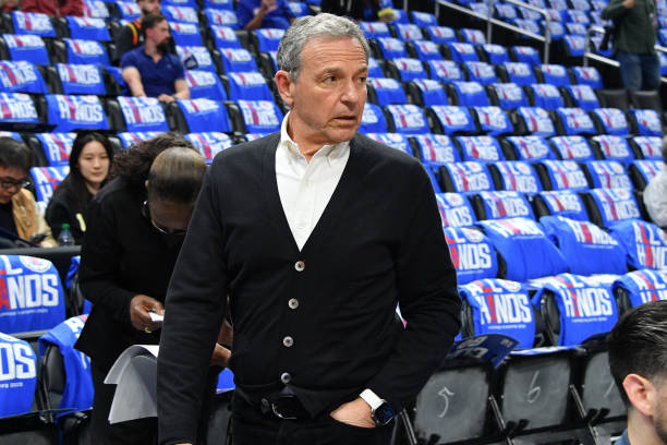 Bob Iger attends a basketball game between the Los Angeles Clippers and Phoenix Suns at Crypto.com Arena on April 20, 2023 in Los Angeles,...