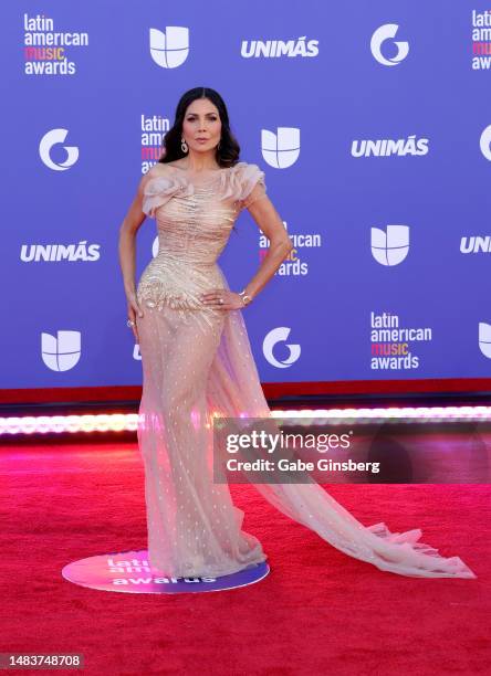 Patricia Manterola attends the 2023 Latin American Music Awards at MGM Grand Garden Arena on April 20, 2023 in Las Vegas, Nevada.