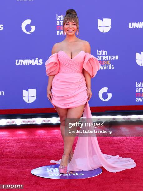 Chiquis attends the 2023 Latin American Music Awards at MGM Grand Garden Arena on April 20, 2023 in Las Vegas, Nevada.