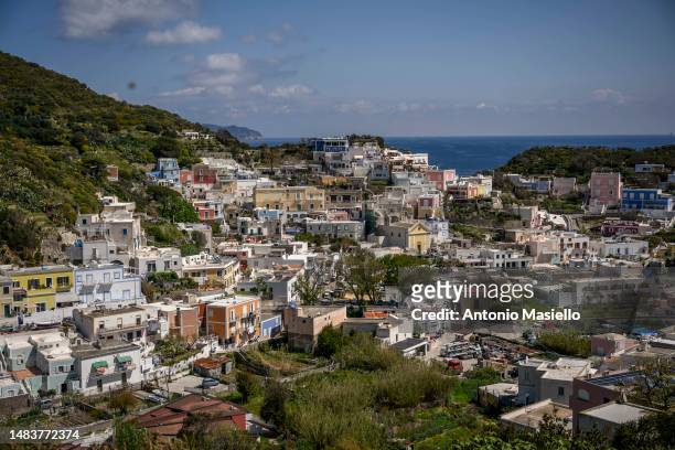 General view shows the Island of Ponza, on April 19, 2023 in Ponza, Italy. The effects of climate change demand urgent adaptation of all life forms...
