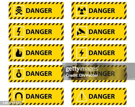 Warning sign vector set Warning sign vector set