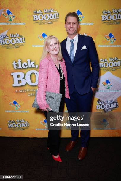 Patricia Lyden, as known as Patti Pink Cake poses with her nephew at the opening night of "tick, tick...BOOM!" at Sydney Lyric Theatre on April 21,...