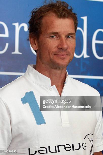 Former german national football keeper Jens Lehmann is announced as a new Laureus Ambassador for the Laureus foundation Germany and Austria during...