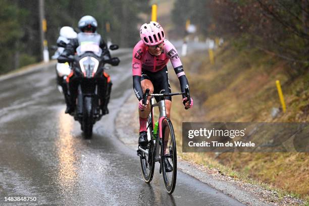 Simon Carr of United Kingdom and Team EF Education-Easypost competes in the breakaway to win the 46th Tour of the Alps 2023, Stage 5 a 144.5km stage...