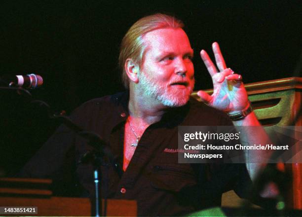 Gregg Allman performs during the Allman Brothers Band concert at the ...