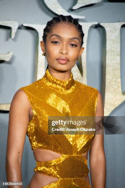 Yara Shahidi attends the world premiere of "Peter Pan & Wendy" at The Curzon Mayfair on April 20, 2023 in London, England.